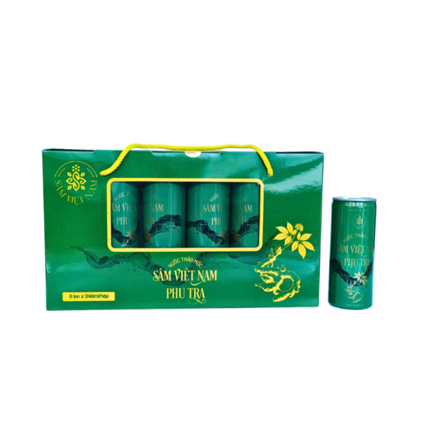 NƯỚC THẢO MỘC SÂM VIỆT NAM PHU TRA 240ML - HỘP 6 LON